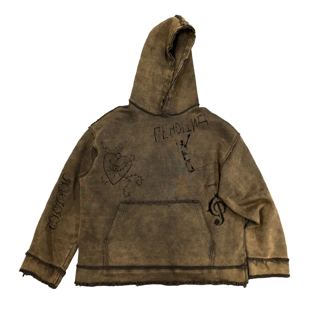 

Толстовка Bla Waed Heavy Du Vintage Sle Casual с длинными рукавами для пар, прочная, удобная, из хлопка и полиэстера...