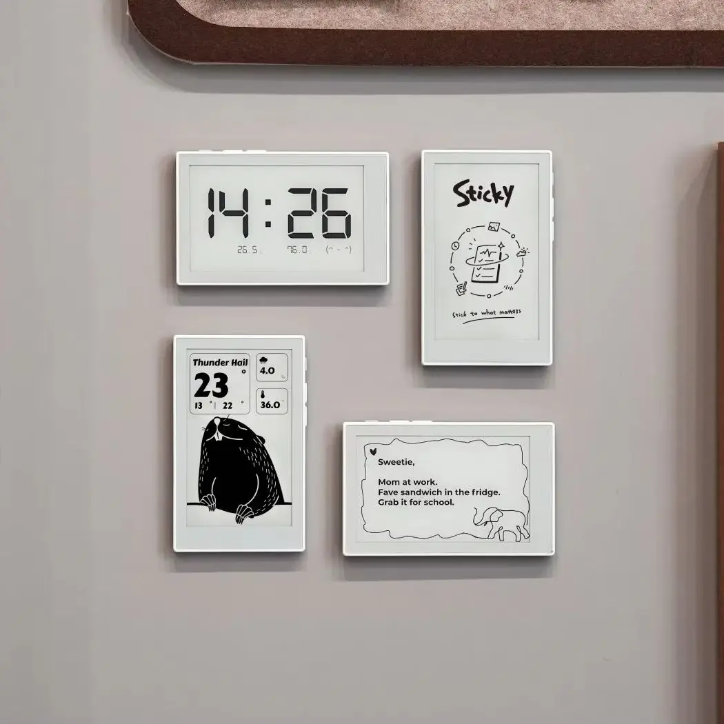 ReTerminal Sticky 3.97 Inch AI-Powered E-Paper Display, Magnetic Smart Home Message Board, Voice Control, Weather & Seeedash App