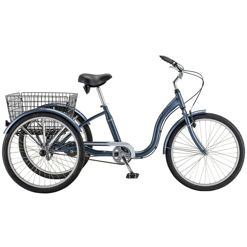 Hot-selling adult bicycle 3-wheel carbon fiber frame 24-inch tricycle, tricycle, adult pedal tricycle