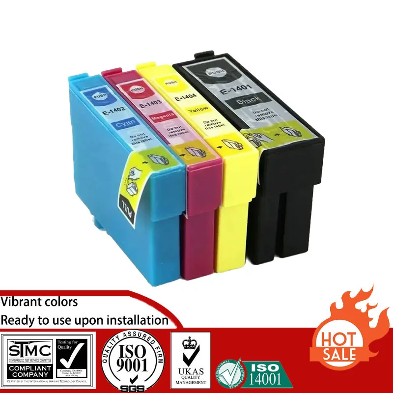 Cartucho de tinta compatível para Epson T1401 - T1404 1401 terno para Epson Stylus TX210/TX220/TX560WD/NX635 Workforce 60/545/625/630