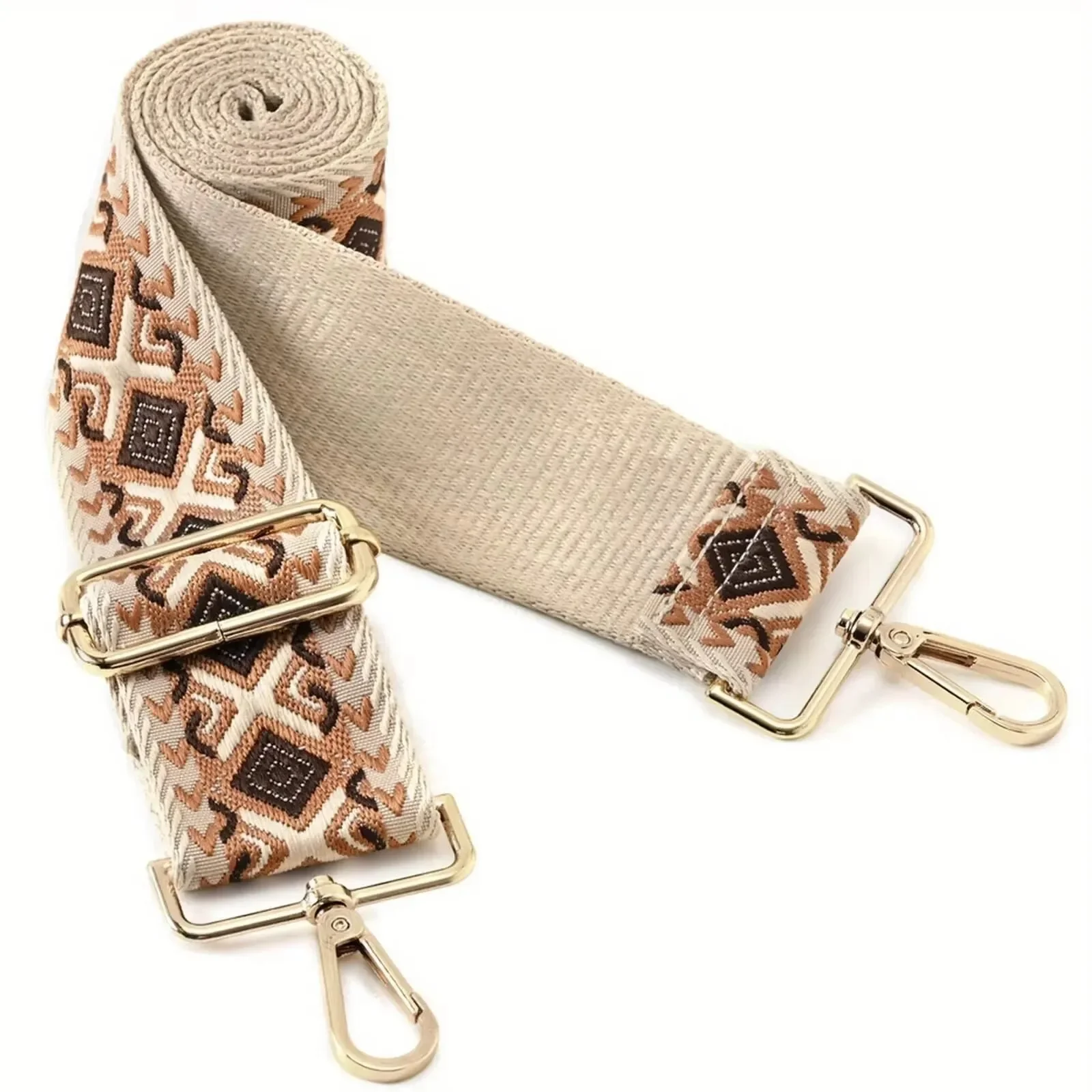 Tali tas selempang dapat diganti, tali dompet etnik, tas tangan, tali bahu, tali lebar, tali portabel, 1 buah