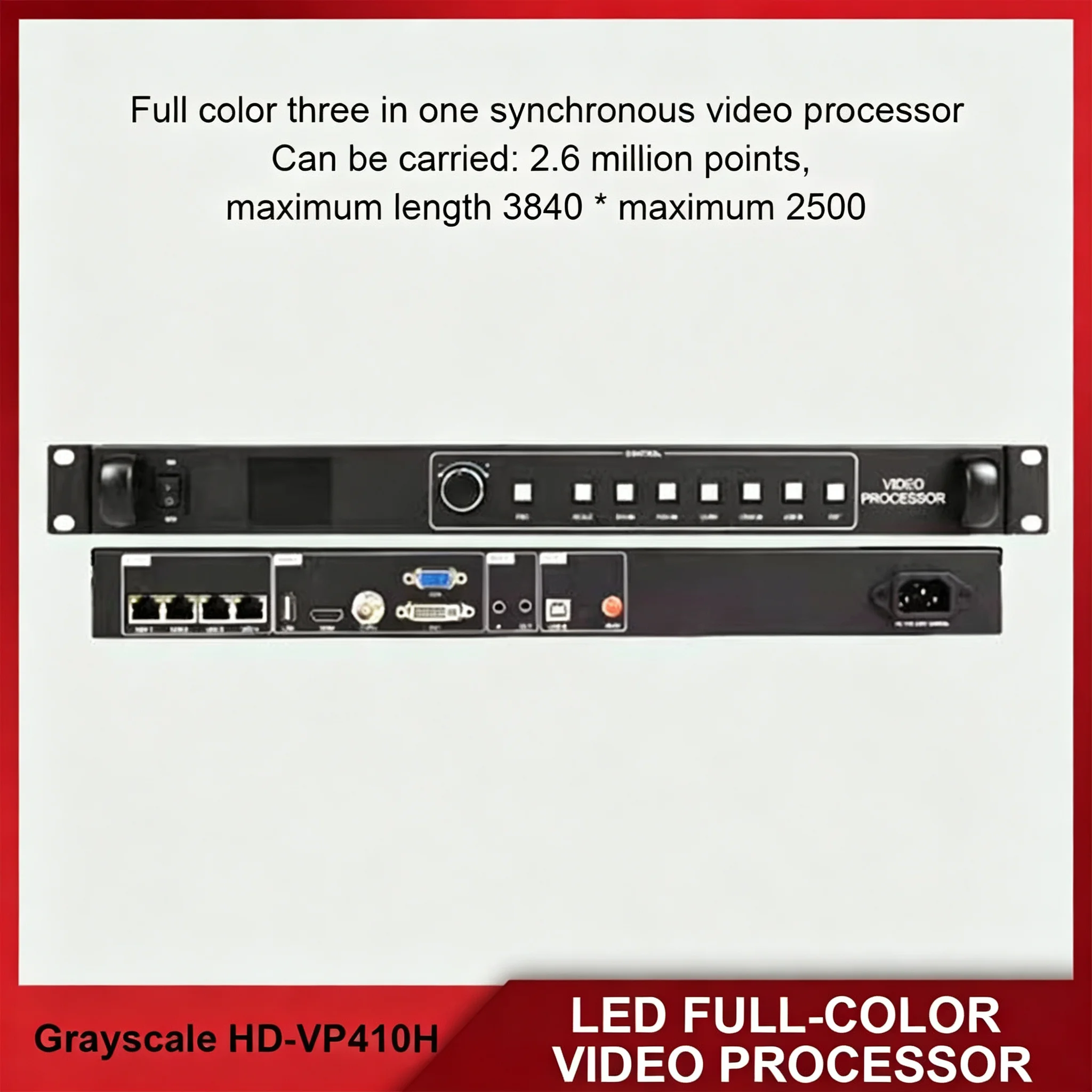 HD-VP410H 3-in-1 Synchronous Video Processor Full Color LED Display Control System up to 2.6 Million Pixels Support