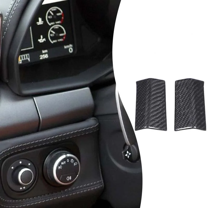 

2piece set Real carbon fiber For Ferrari 458 2011-2016 car steering wheel sides Decorative cover sticker protection accessories