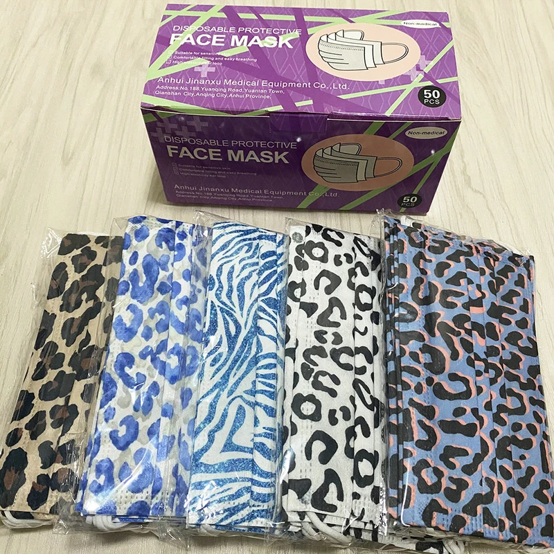 Masque facial de poulet à 3 couches pour femme, masque buccal adulte, papillon, fleur, mode