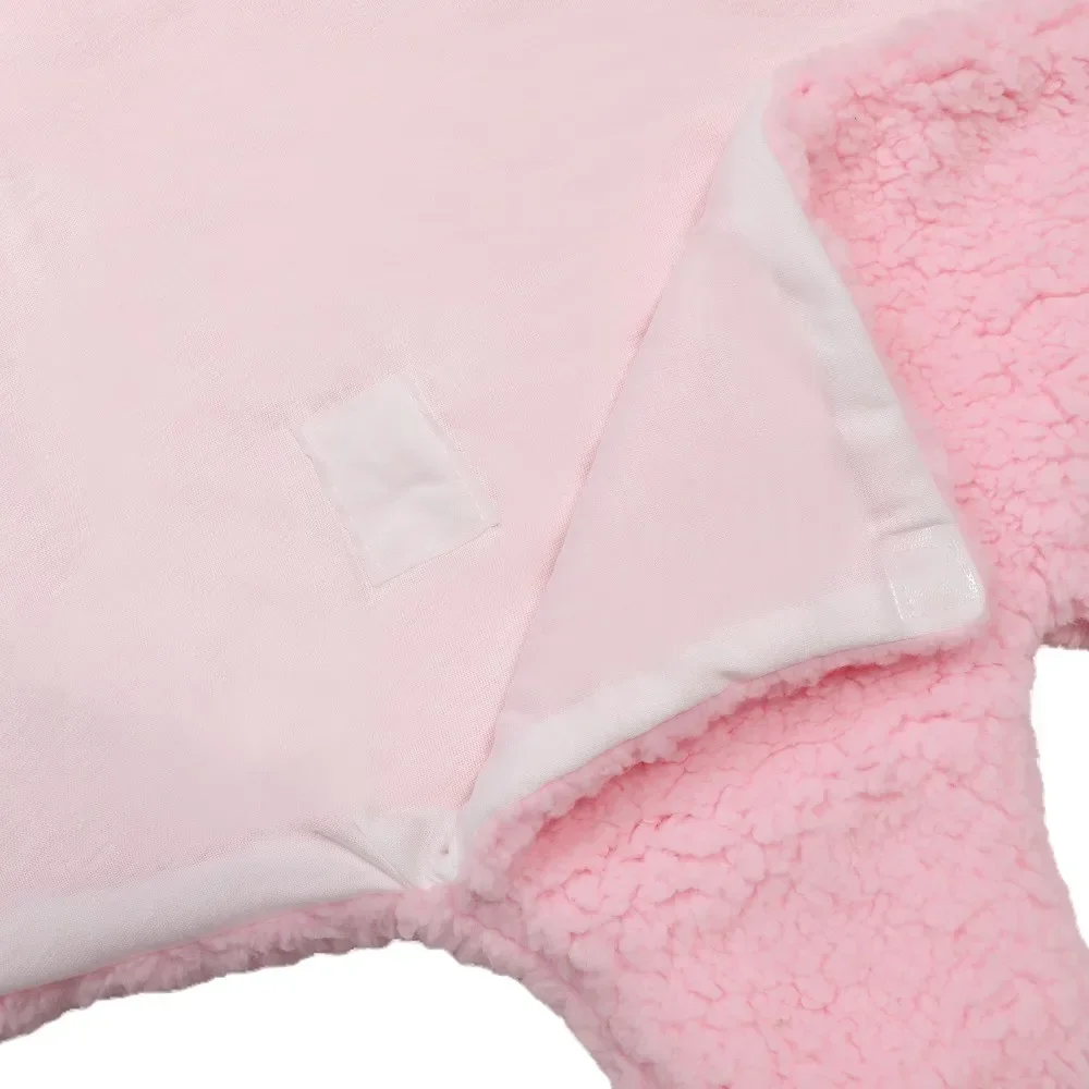 Gigoteuse en velours de coton doux pour nouveau-né, couverture ronde chaude en peluche, sac de couchage pour bébé de 0 à 3 mois