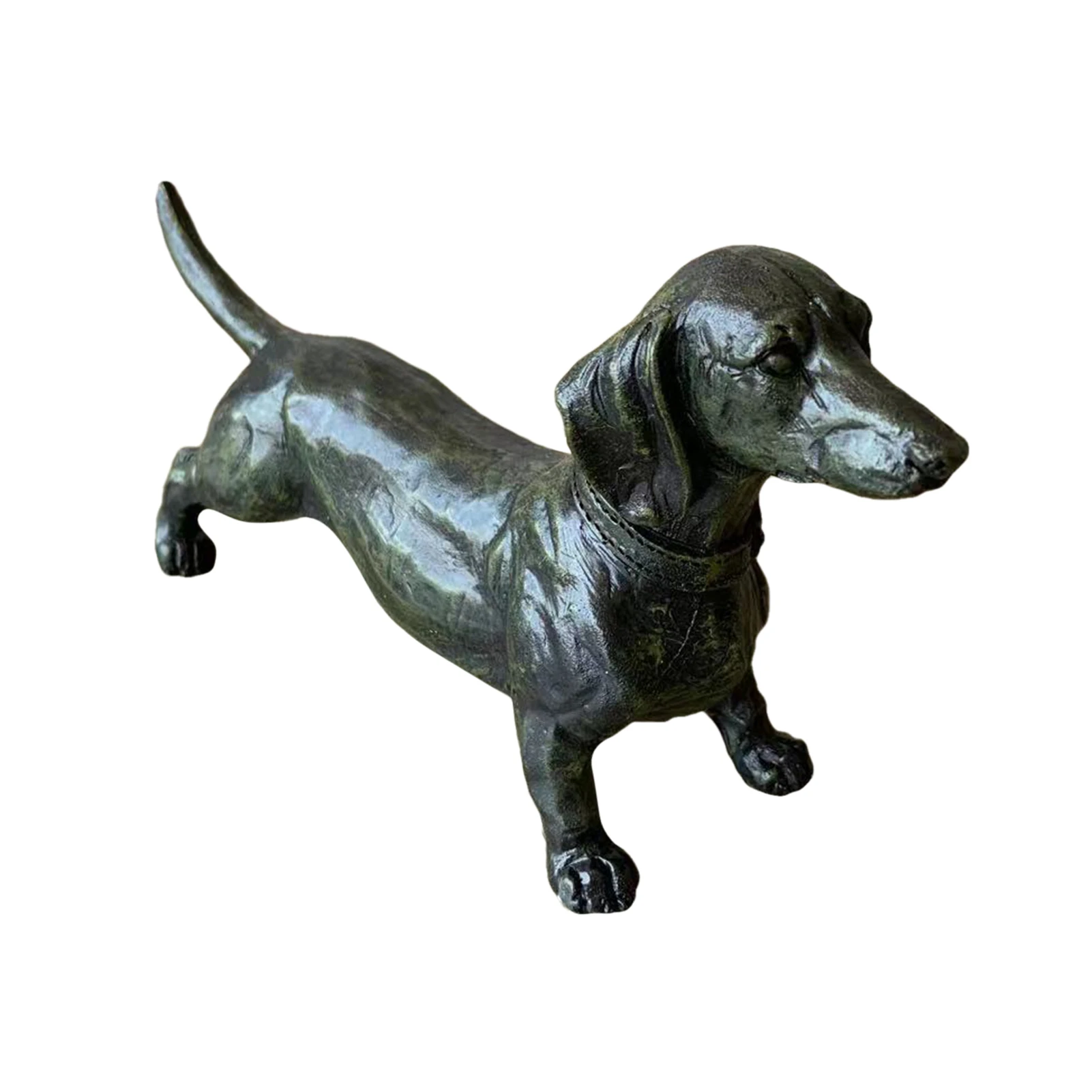 Modern Creative Resin Black Dachshund Dog Decoration Statue Home Wine Cabinet Office Decoration Desktop Decorations Crafts