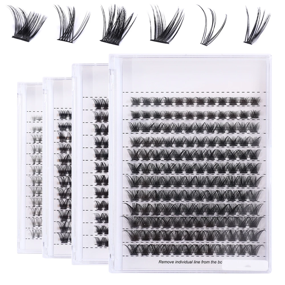 False Mink Eyelashes Bundles Natural Eyelash extension 3D Russia Volume Individual Eyelash Cluster Makeup Tools Segment Lashes