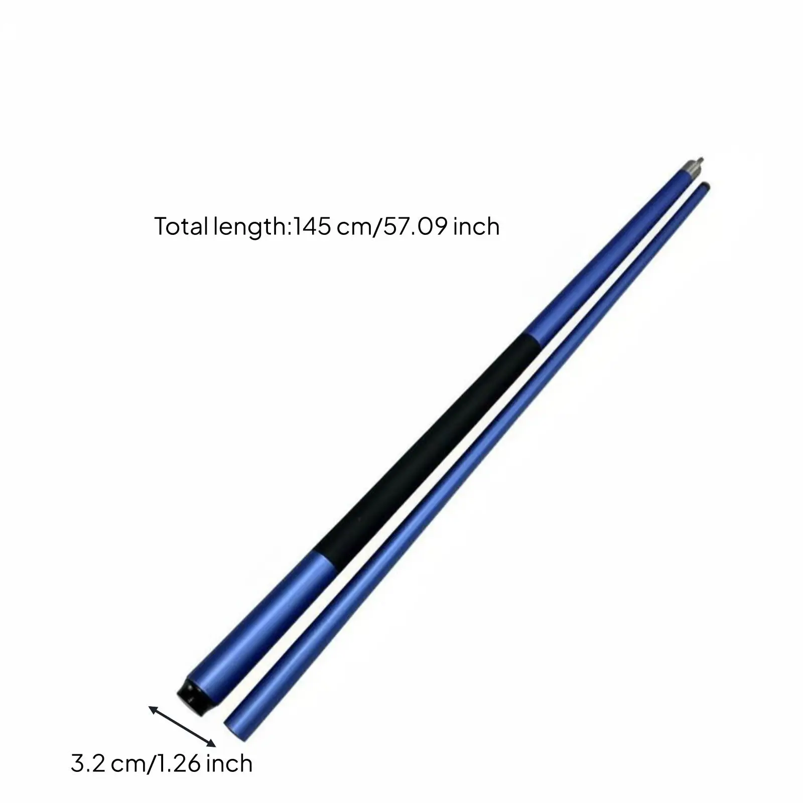 Maple Billiard Cue 2 Piece Split Design 13mm Tip for Snooker Practice Home Table Play Professional Grade Feel