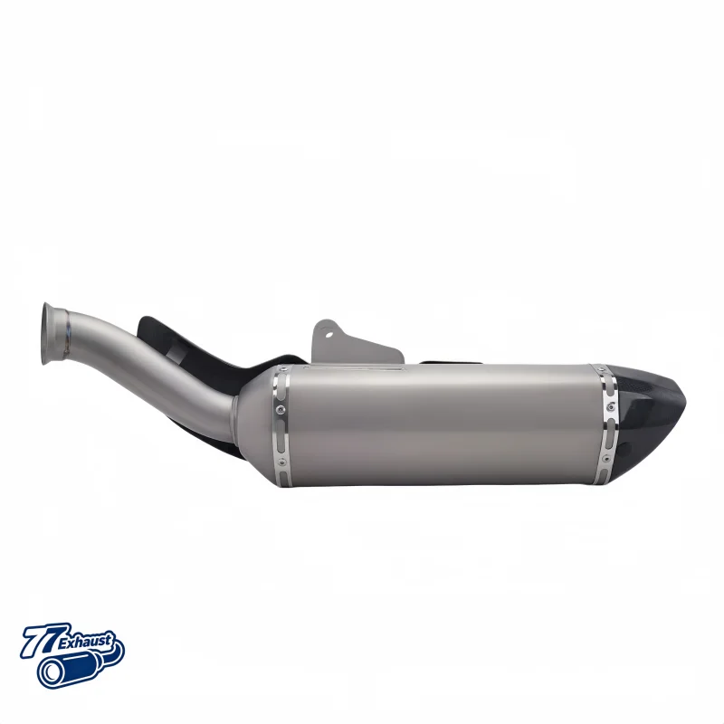 Motorcycle Mid & Slip-on Exhaust for KTM 790 / 890 Duke, Titanium Material, Optional AK Laser Engraved Logo or AK Decal Sticker