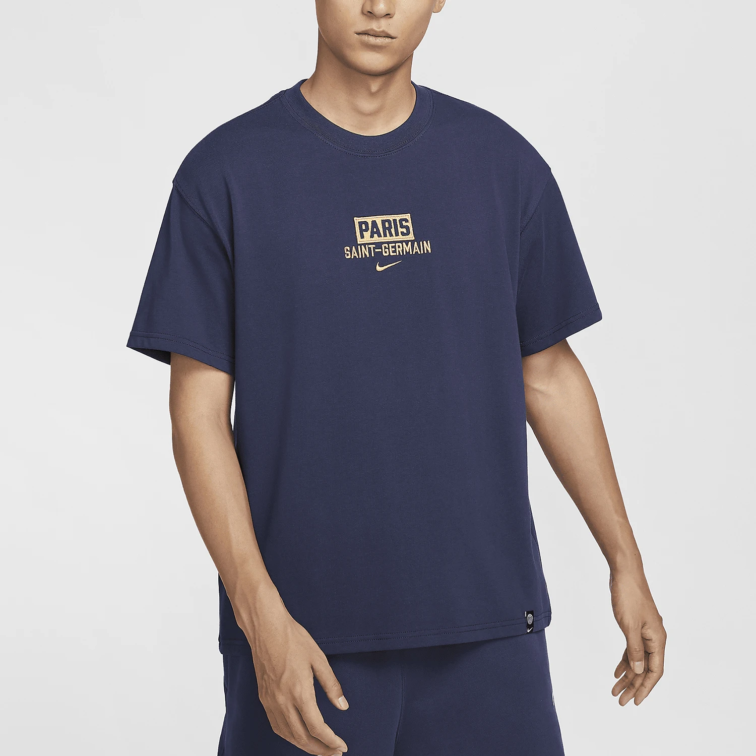 

Оригинальная мужская футболка Nike Paris Saint Germain для занятий футболом с короткими рукавами HF0847-410