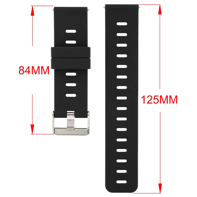Universal 20mm 22mm Watch Strap For Huawei Garmin Samsung Fashion Quick Release Replacement Sport Smartwatch Band Soft Silicone