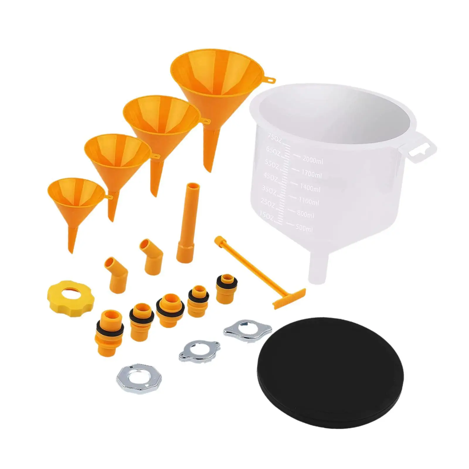 

19Pcs Leakproof Coolant Funnel Set Sturdy Radiator Fill Kit for Vehicle Cooling System Accessory