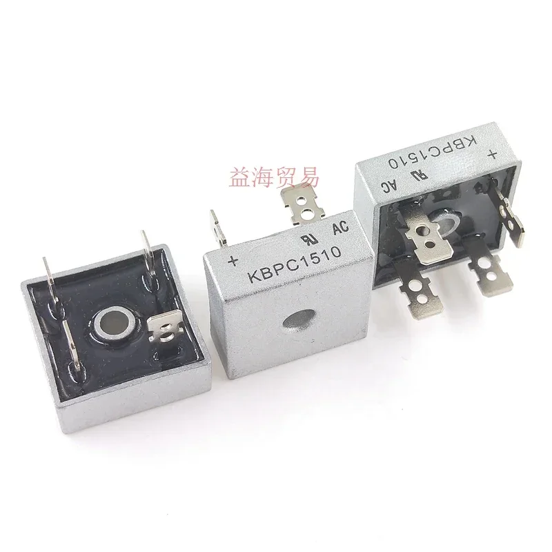 5PCS/LOT Single-phase bridge rectifier KBPC1510 rectifier stack square full bridge 15A1000V new KBPC1010