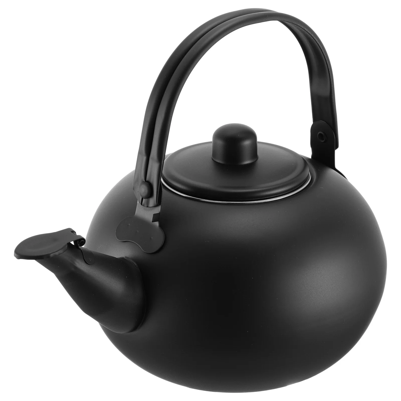 

Top Pot Electric Water Kettle Home Teakettle Set Black Stainless Steel Heating for Gas Stove Travel Teapot