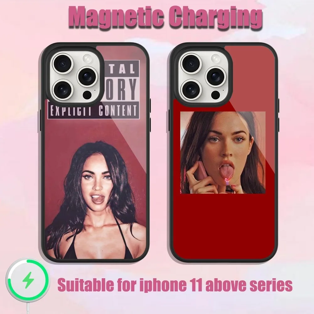 

J-Jennifers Body Film M-Megan Fox Phone Case For iPhone 13 15 11 12 14 Plus Pro Max Glass Charging Magsafe Magnetic Cover