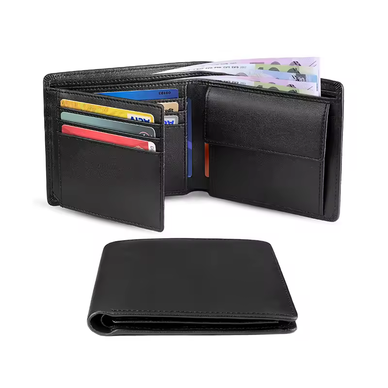Wallets Mens Slim RFID Blocking with Coin Pocket  2 Banknote Compartments 10 Credit Card Holders Wallet for Men - Image 6