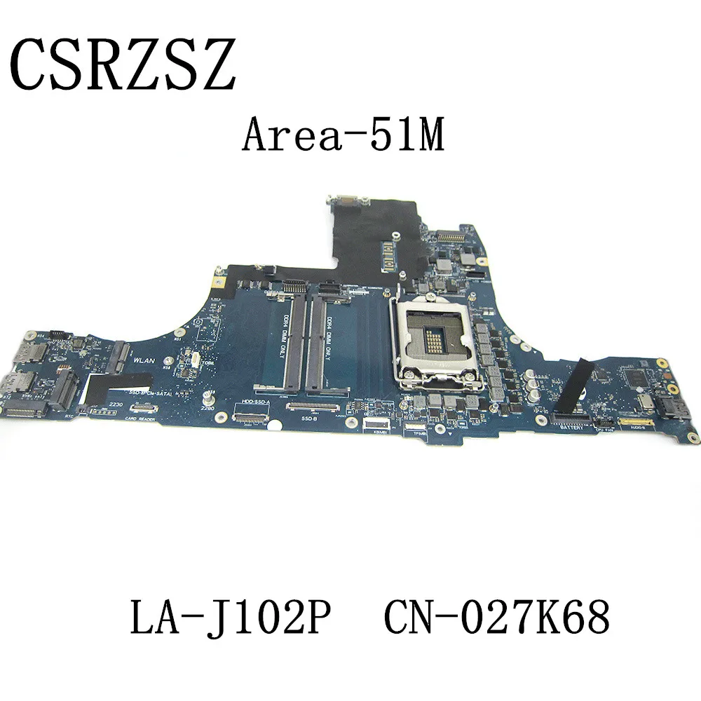 

For Dell Aliemware Area-51m Laptop motherboard LA-J102P CN-027K68 027K68 27K68 Test ok 100% original