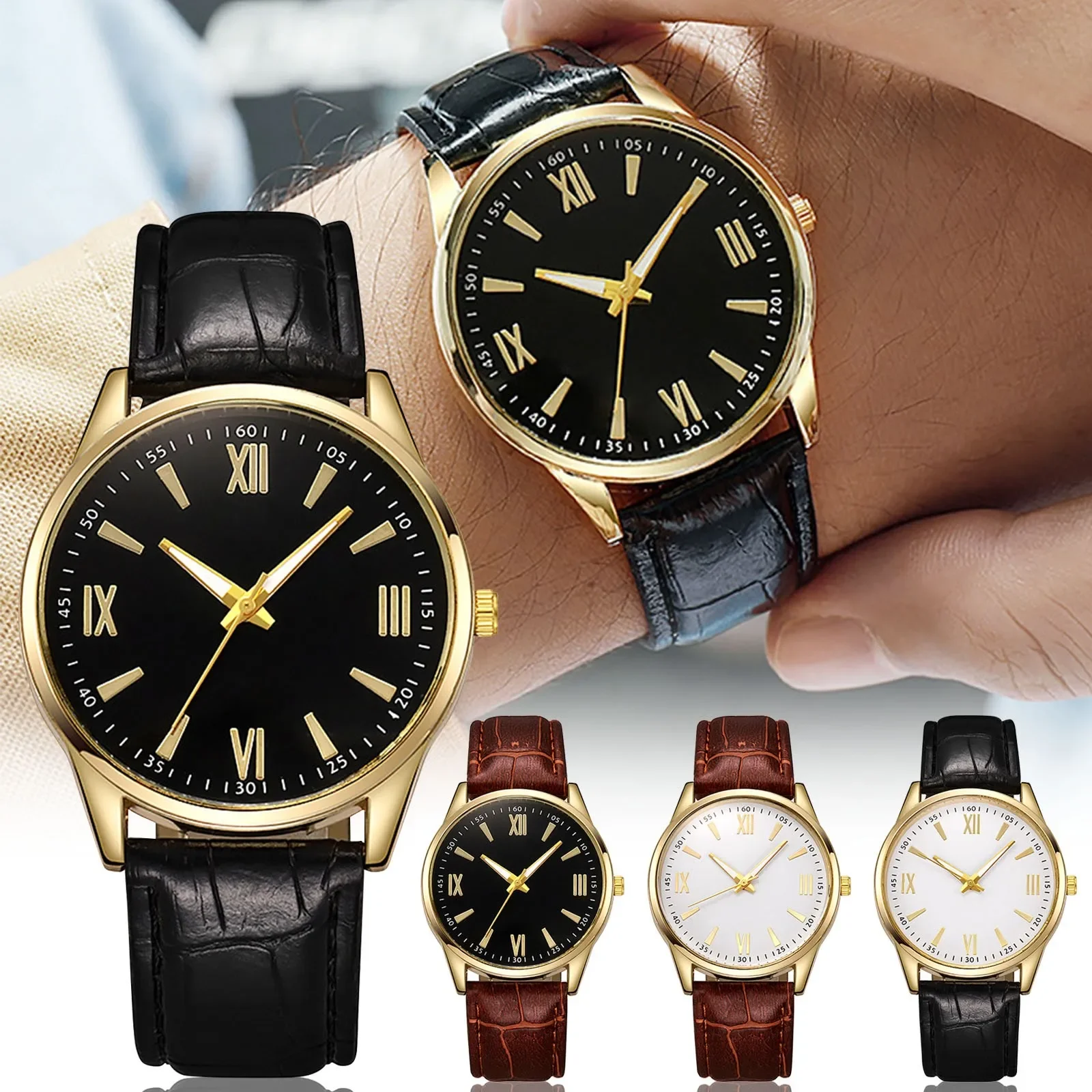 

Casual Quartz Watches Luxury Minimalist Watch for Men Leather Ultra Thin Band Leather Man Business Wristwatches Reloj Hombre