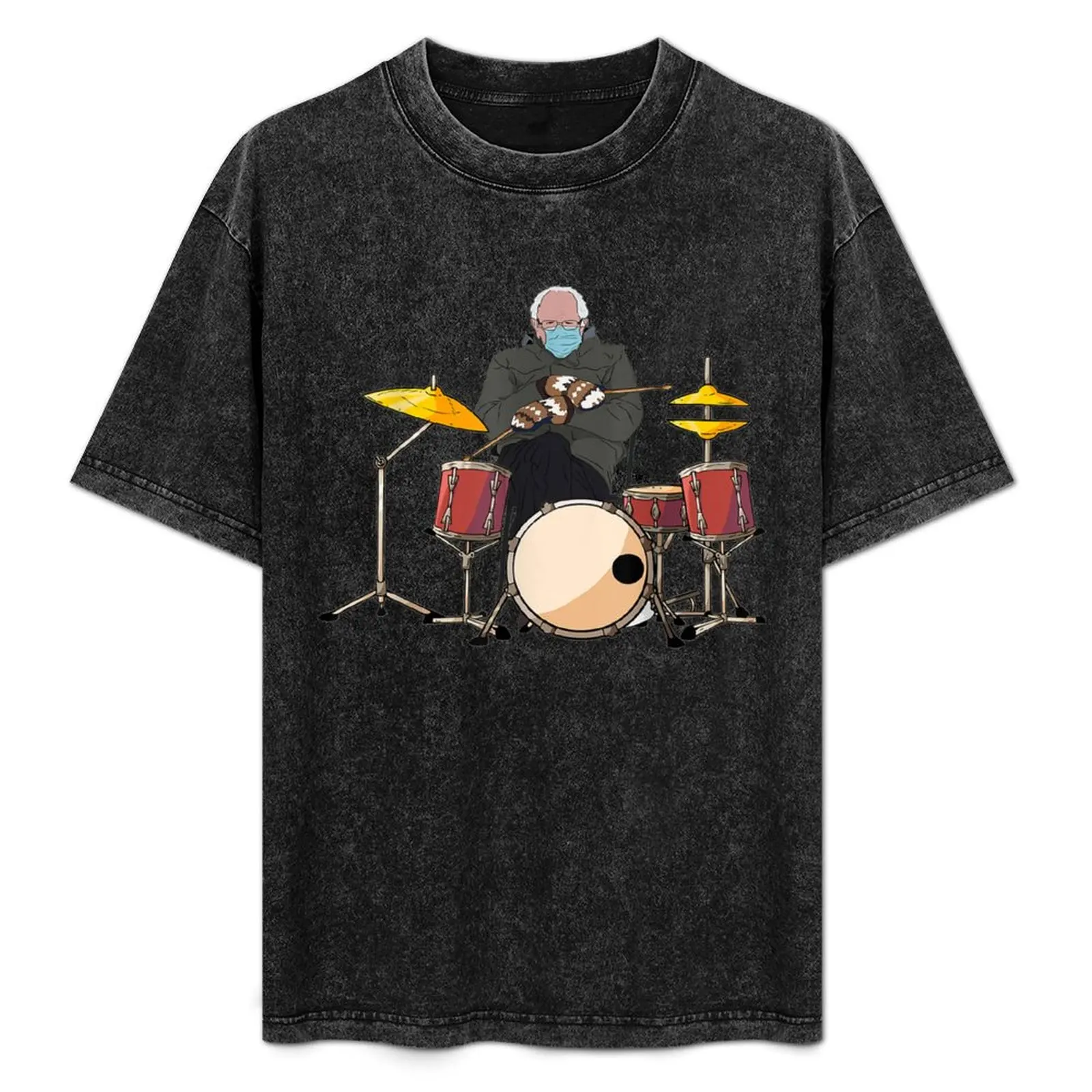 

Funny Bernie Sanders Drum Mittens T-Shirt Casual Everyday Short Sleeve T-Shirt