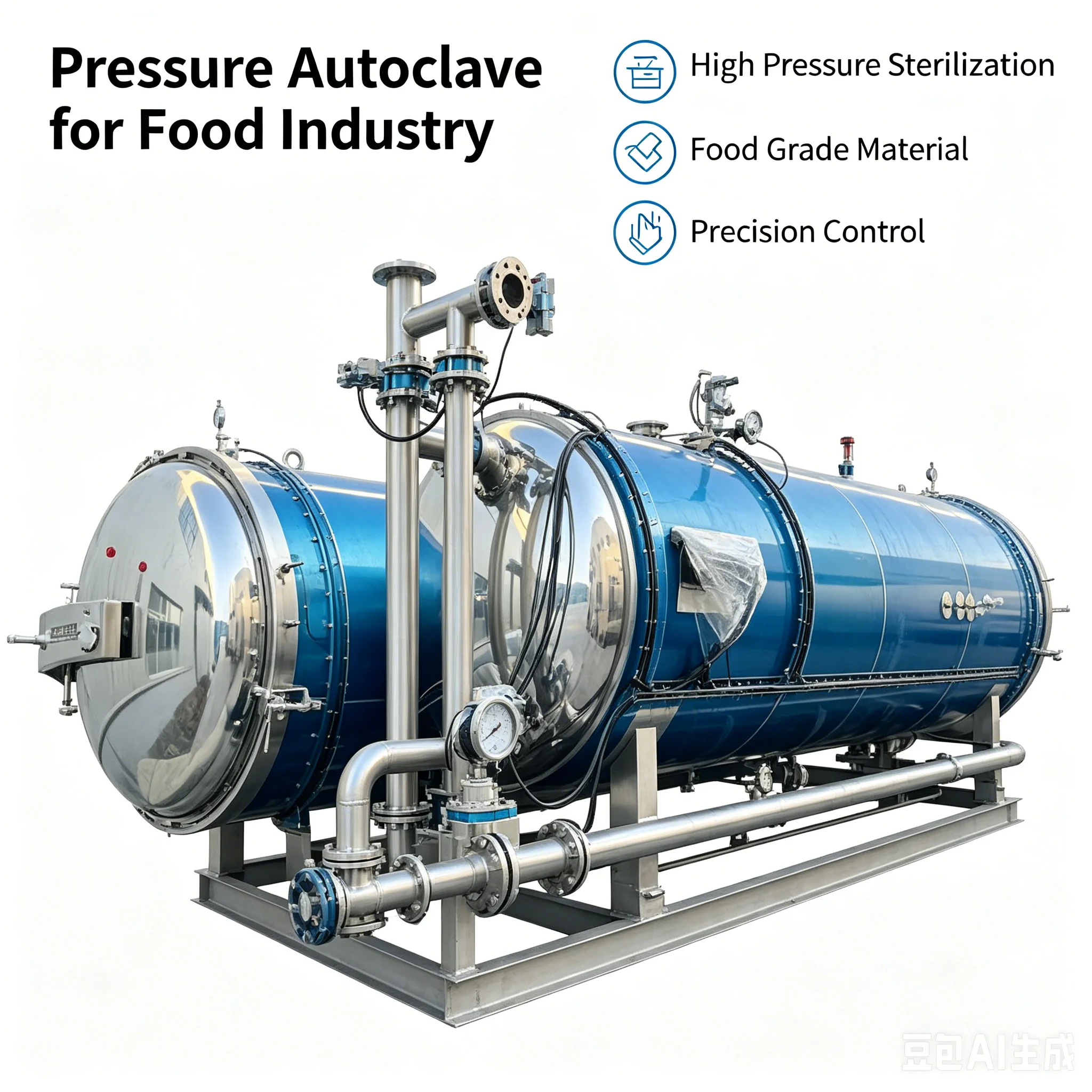 Industrial Sterilization Retort High Temperature Pressure Autoclave Machine for Food Canned Beverage Processing Equipment