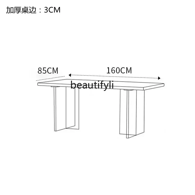 182C Acrylic Minimalist Suspension Table Black Walnut Creative Dining Table Nordic Solid Wood Household Small Apartment Dining T