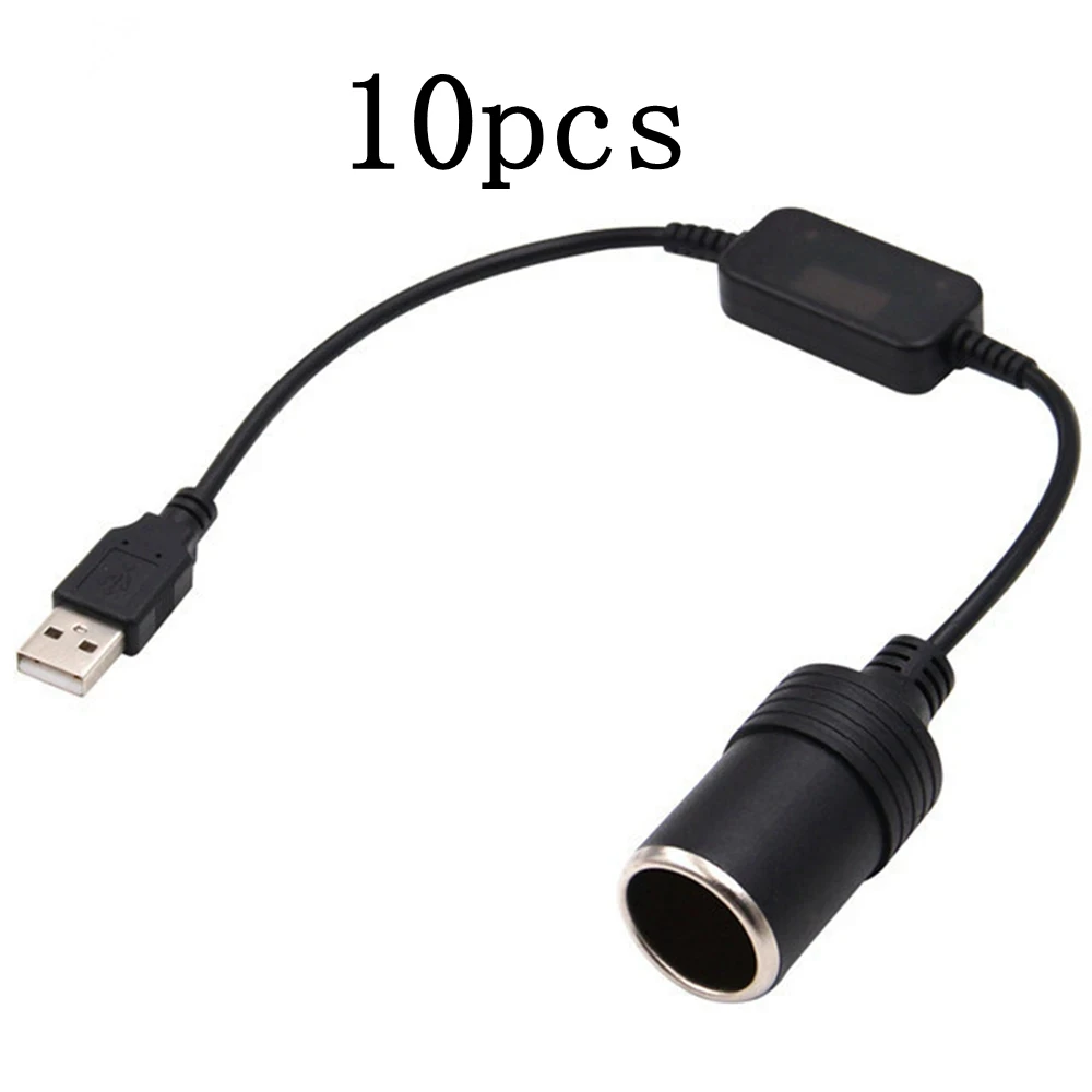 

5V To 12V Car Cigarette Lighter Socket USB Converter Adapter Wired Controller Plug Connector Adapter Auto Interior Accessories