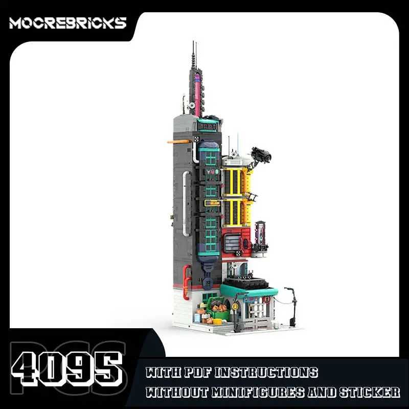 MOC City Series Architecture Modularization Science Fiction Building Blocks Assembly Model  Children's Puzzle Toys