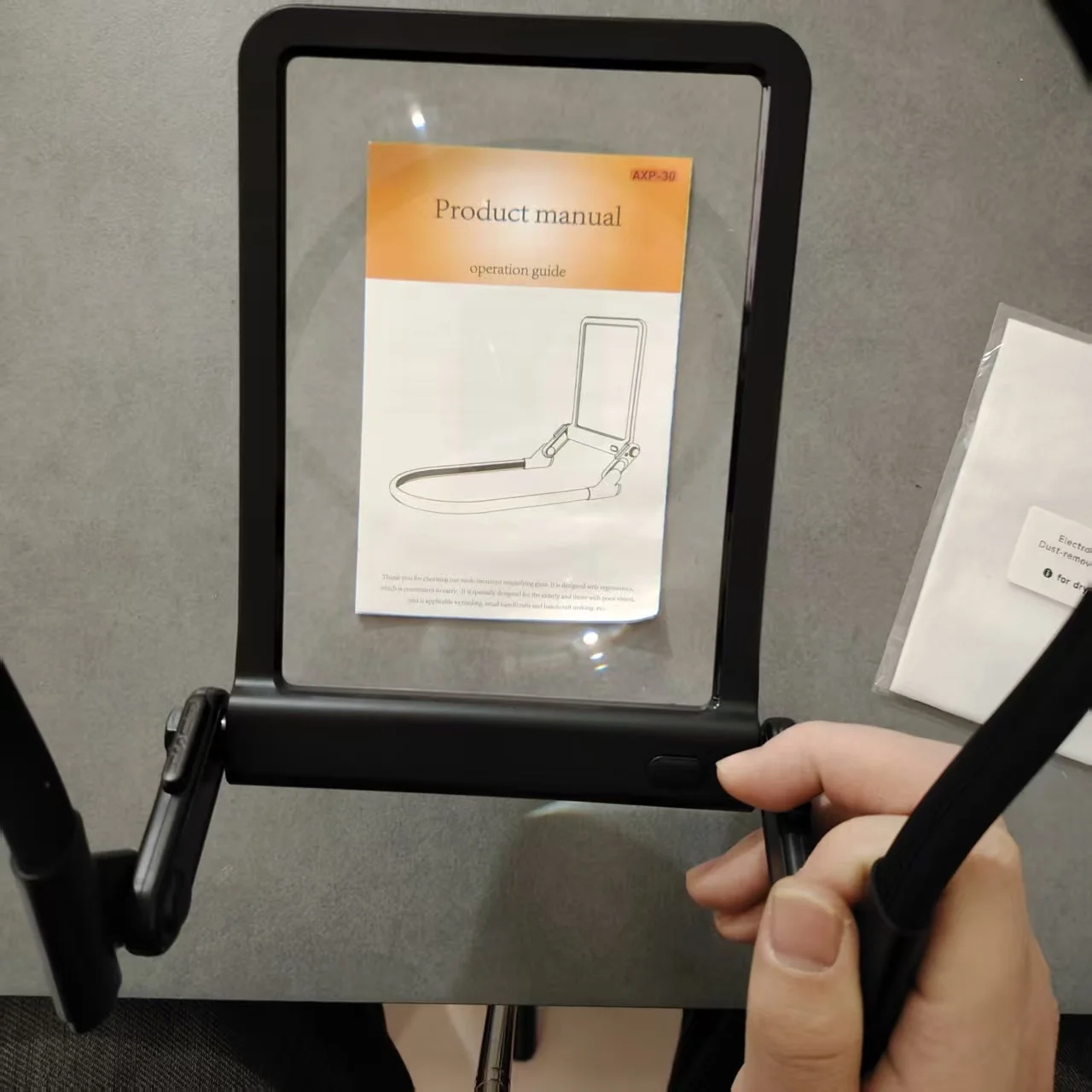 3X High Definition Magnifier Led Reading Magnifying Glass with Light, Multifunctional Hanging Neck, Handheld Desktop Charging