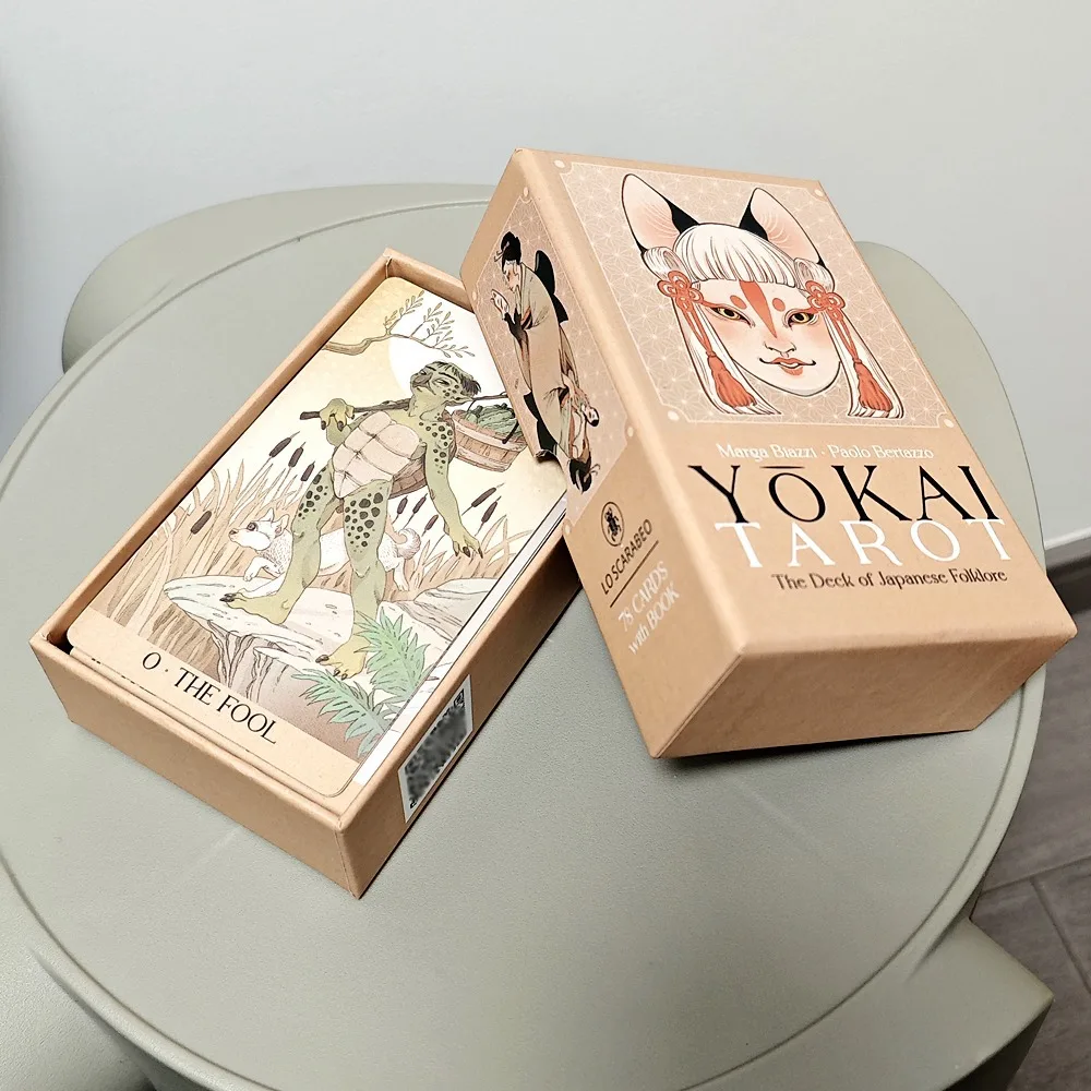 Cartes de tarot Yokai, 78 pièces, folklore japonais, jeu de tarot Yokai, cartes Oracle de divination sans livre de guide, cartes de tarot de divination