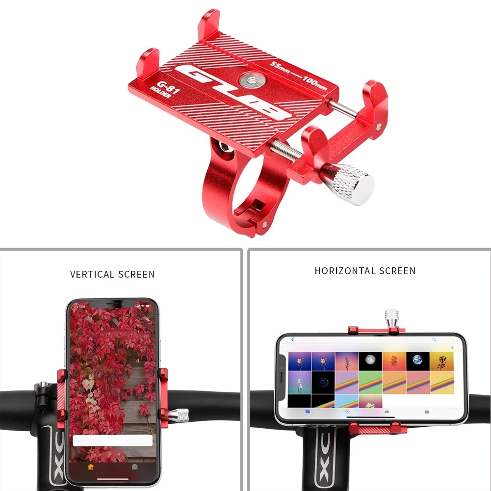 GUB G81 G-81 Aluminum Bicycle Phone Holder For 3.5-6.2 inch Smartphone Adjustable Support GPS Bike Phone Stand Mount Bracket