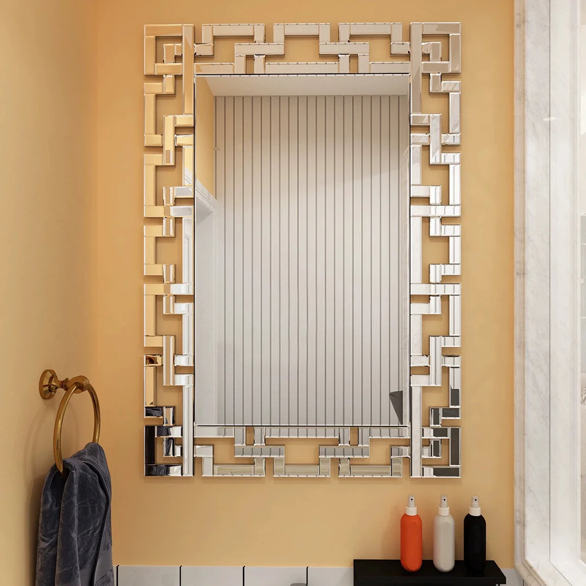 Full-length makeup mirror entrance channel home rectangle