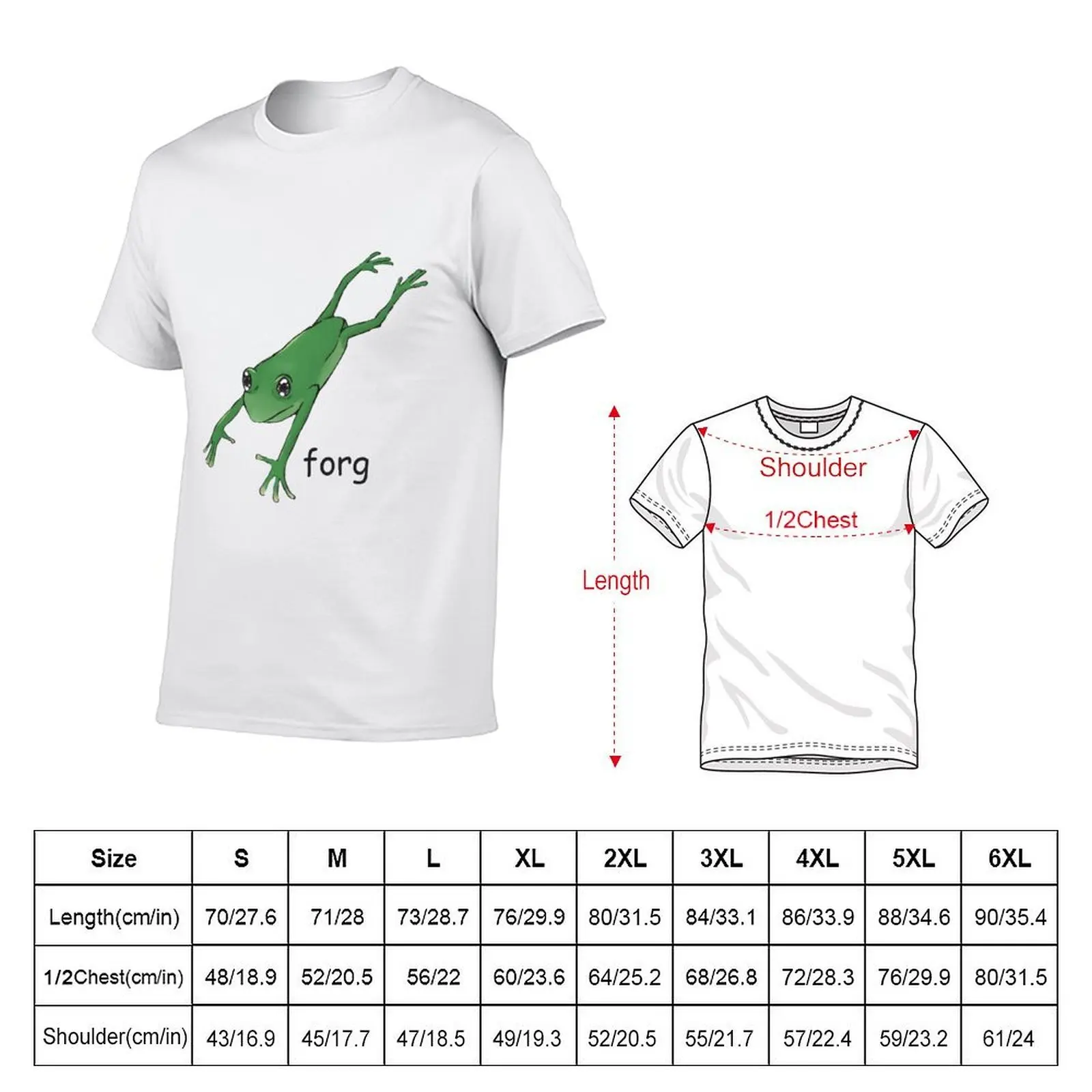 Forg (ver.1) T-Shirt street wear man clothes t shirt men 100℅ cotton