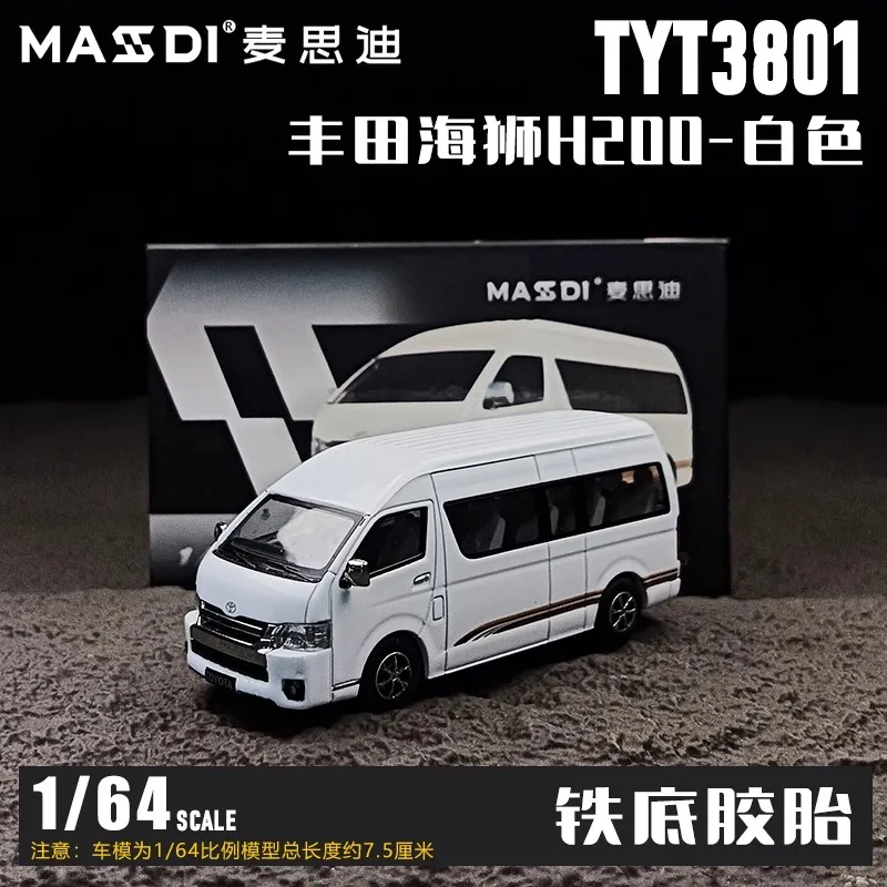 New In Stock Masdi 1:64 Toyota Hiace H200 Alloy Miniature Diecast