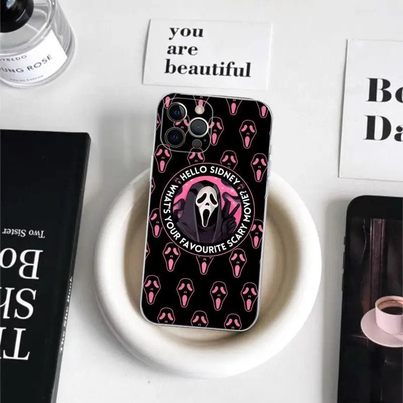 S-SCREAM H-Horror Phone Case For iPhone 15 14 13 12 Mini 11 Pro XS Max X XR SE 6 7 8 Plus Soft Silicone Cover