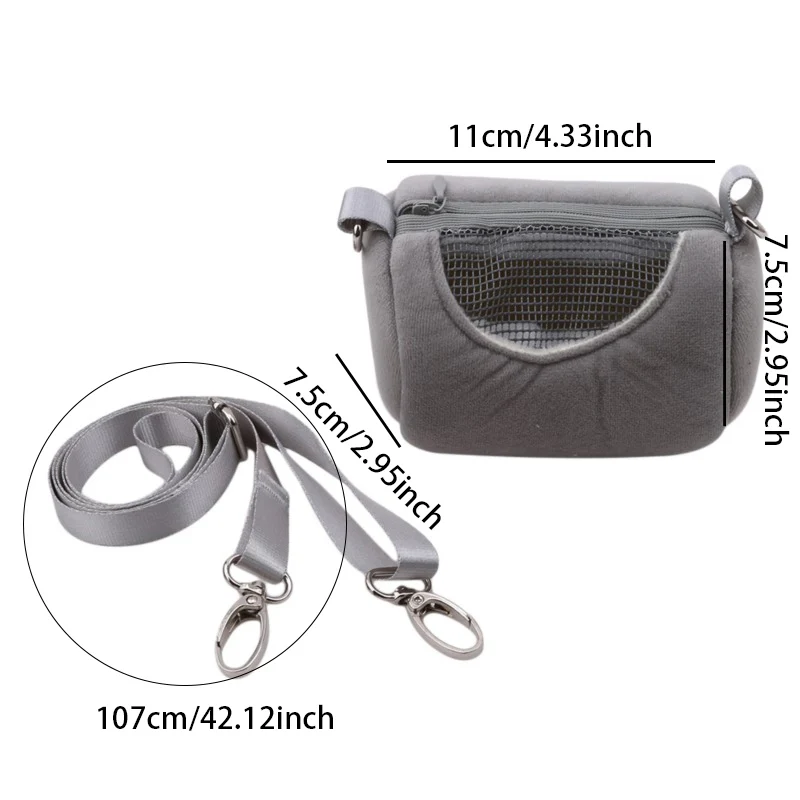 Pet Cage Crossbody Bags Cylinder Design Soft House Travel Portable Squirrel Visible Mesh Hamster Carrier Bag Accessories 2024