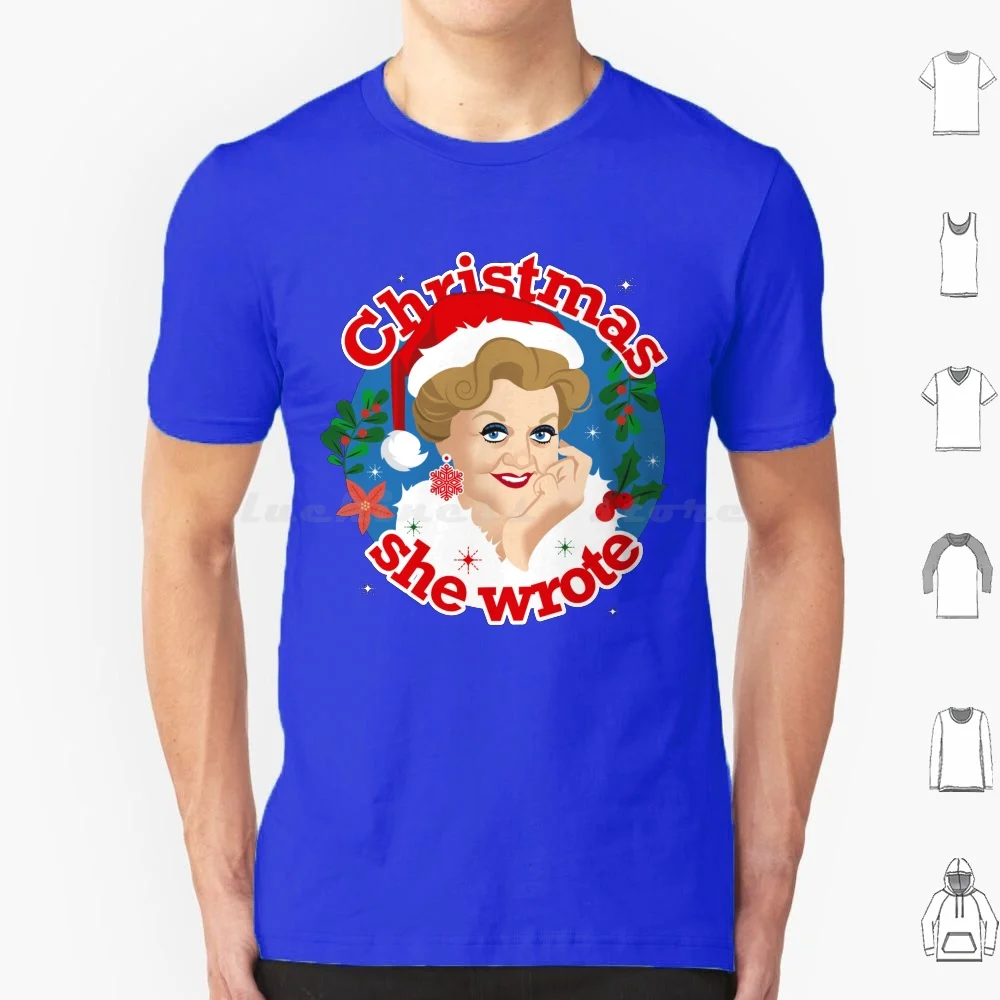 Christmas She Wrote T Shirt 6xl Cotton Cool Tee Detective Sleuth Christmas Vintage Classic Tv Retro Alejandro Mogollo Art