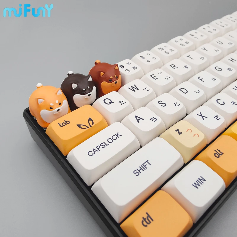 

Shiba Inu Point KeyCaps Cute Puppy Keycap Animal Artisan Resin Personality Custom Cartoon Mechanical Keyboard Accessories Gift