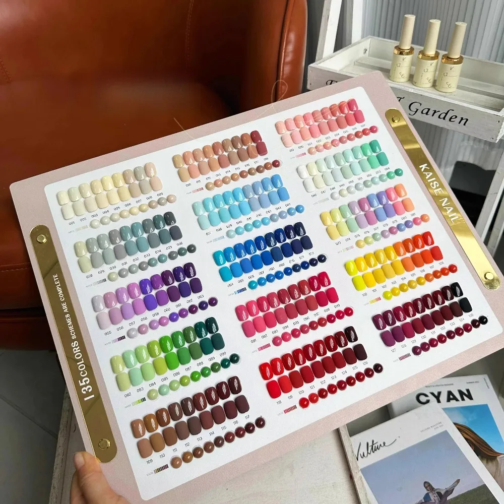 135 Colors Multicolor Nail Gel Set Solid Color 2025 New Hot Sale Fashion Nail Art Non-toxic UV Gel Nail Salon Wholesale