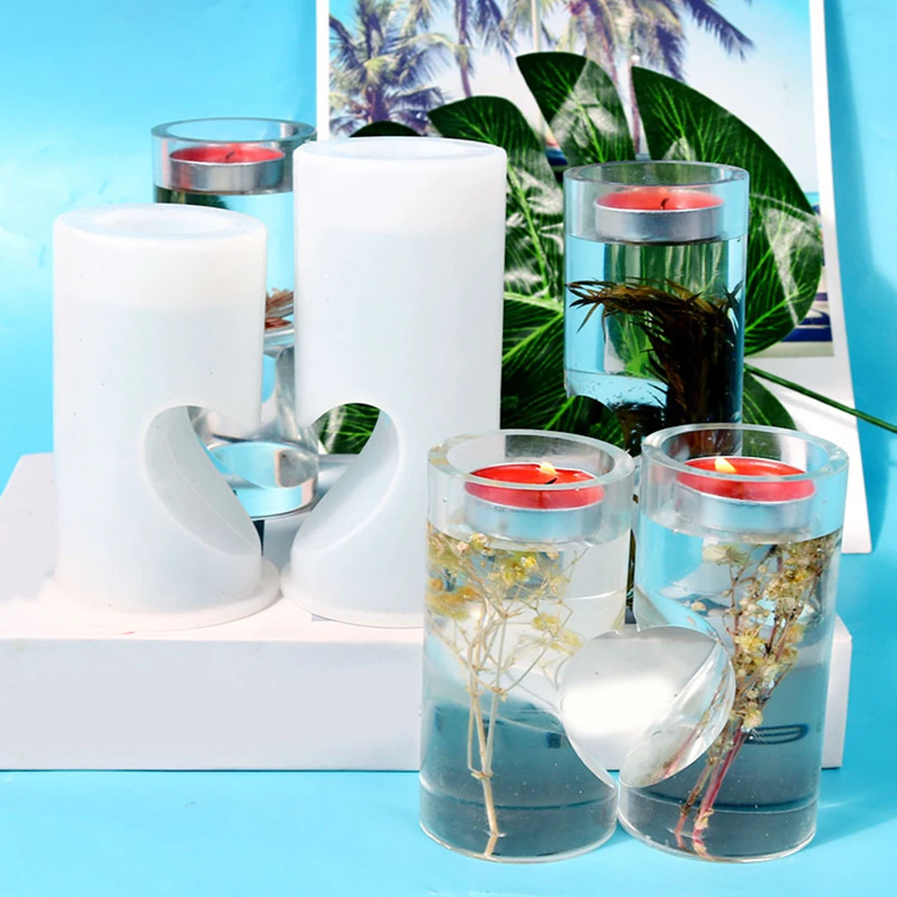 

2Pcs Heart Molds Silicone Molds Silicone Heart C Stick Mold for DIY Crafts Jewelry Accessories Practical Wax