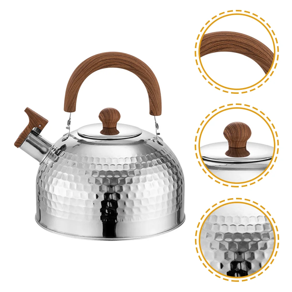 

Whistle Kettle Stainless Steel Water Boiler Stovetop Tea Whistling Teapot with Handle Toasters