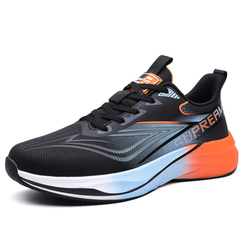 

Brand Men's Carbon Plate Running Shoes Soft Cushion Shock Absorbing Sports Shoes Unisex Sneakers Light Anti-Slip Training Shoes