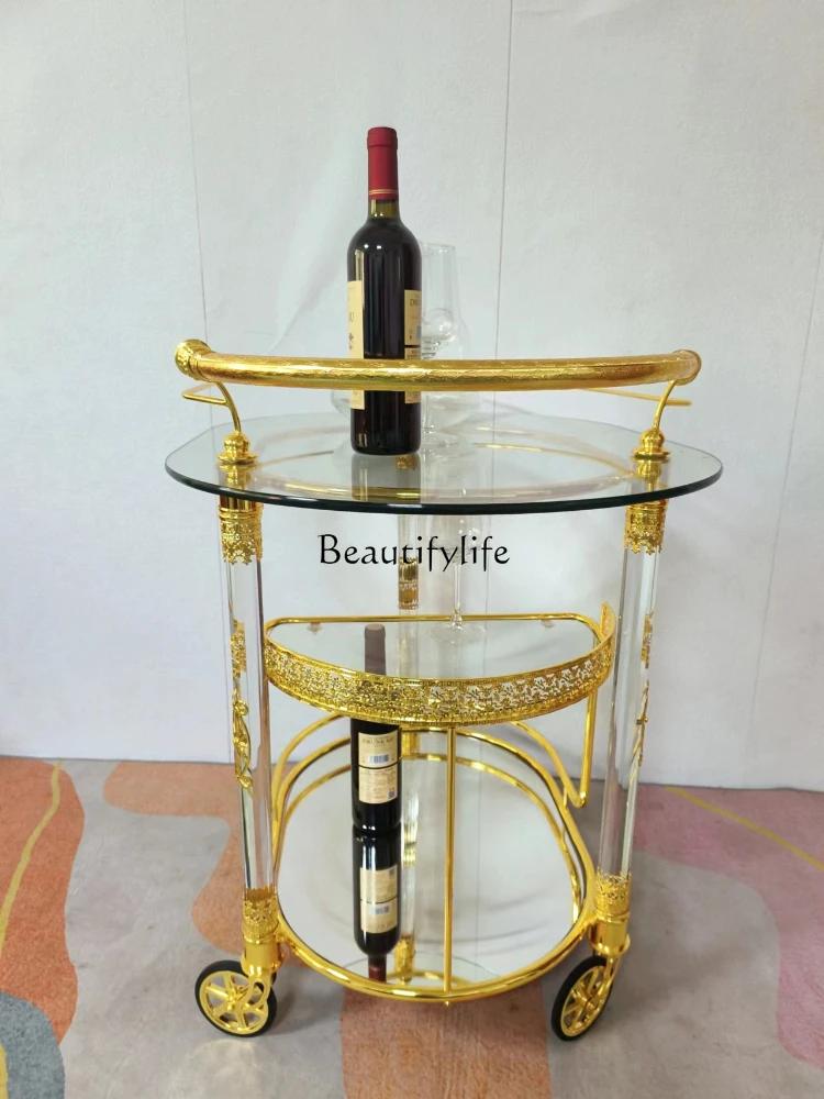 European-Style High-End Trolley Premium Gold-Plated Drinks