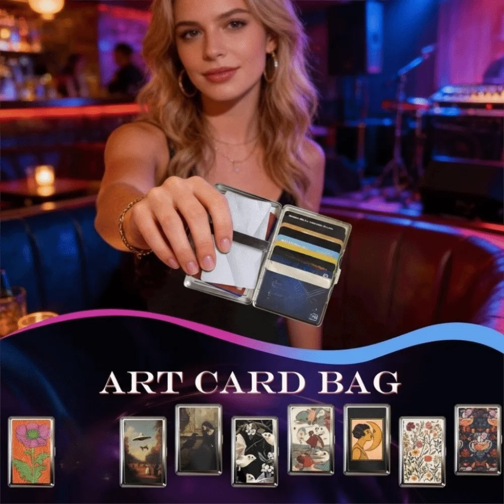 Vintage-Style Vintage Card Case Metal Material Versatile Design Cash Case Easy Snap Multi-function Card Holder