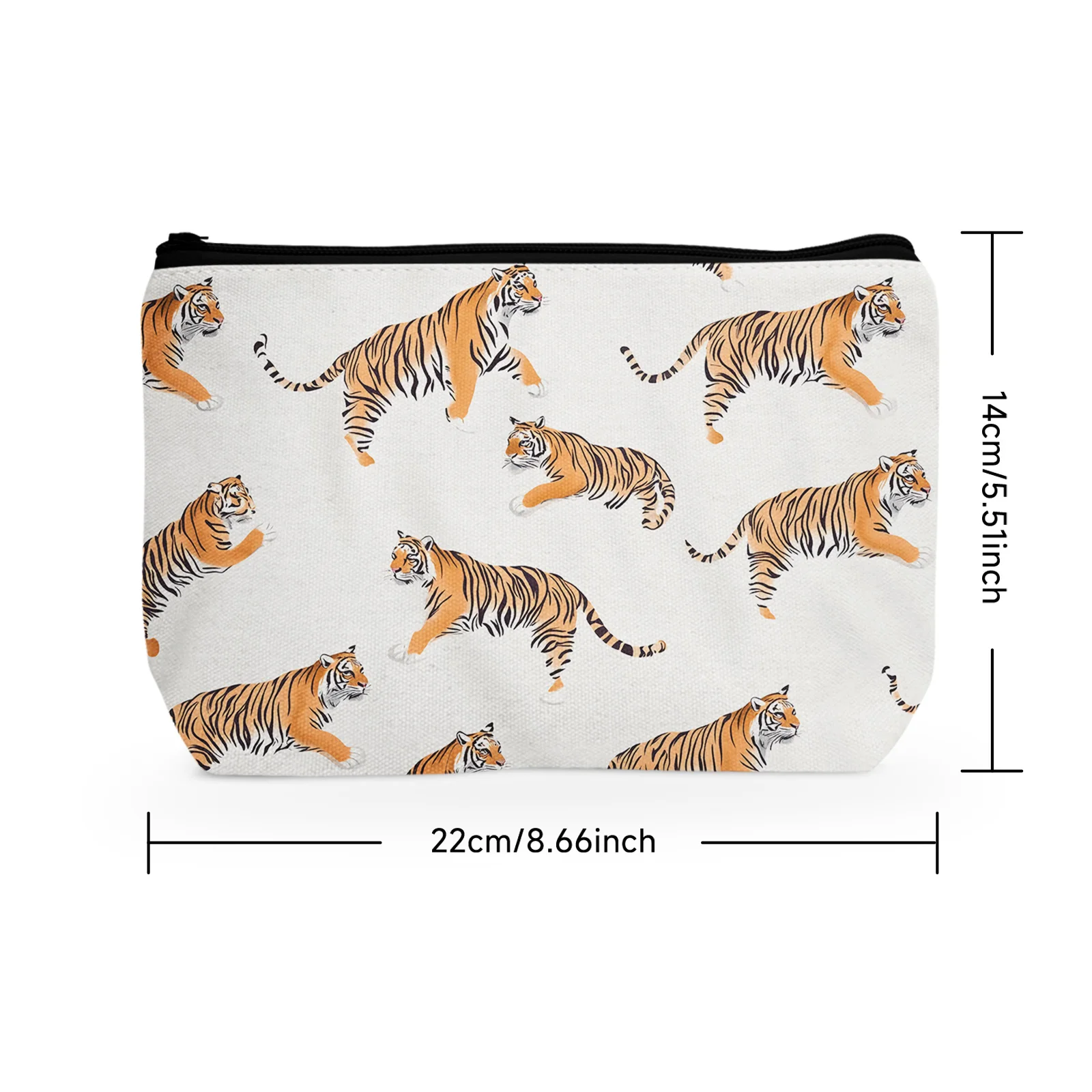 1Pc Cute Tiger Makeup Bag Funny Tiger Lover Gift For Women Coworkers Teacher Mothers Day Christmas Birthday Gift Ideas