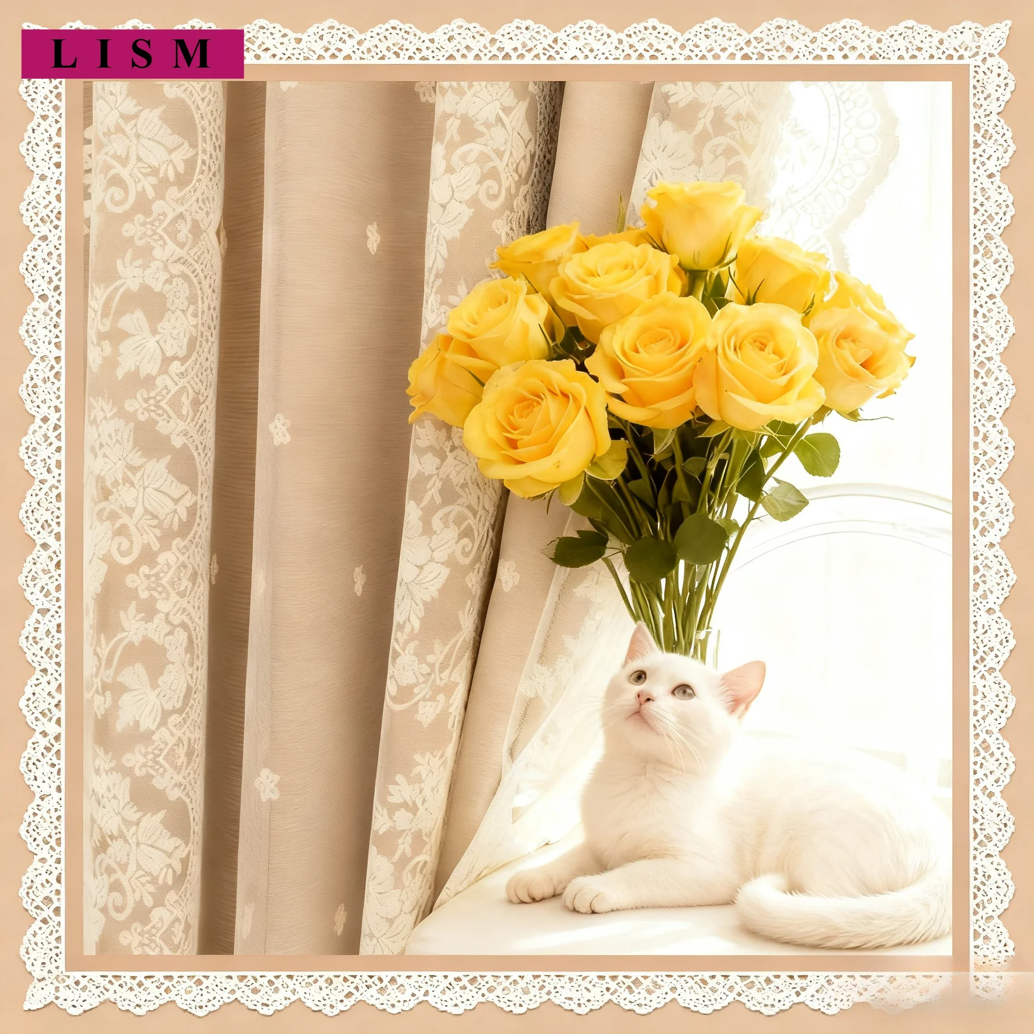 Creamy Wind High Blackout Cloth Yarn Integrated with Decorative Head Custom Made Curtain for Living Room Bedroom Elegant Drapes