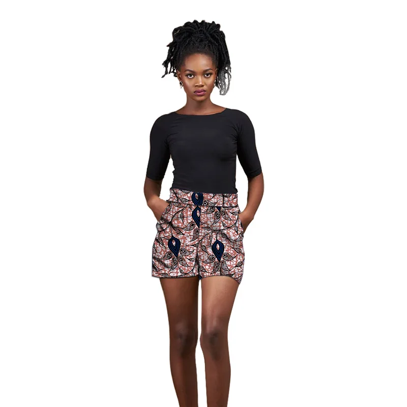 

Nigerian Fashion Print Women's Hot Shorts African Couture Female Breeches Casual Ankara Outfits Customized
