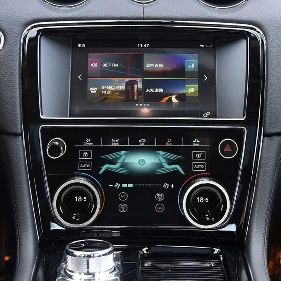 Pantalla LCD de 7 Pulgadas para Panel de Aire Acondicionado, para Jaguar XJL XJR 2010-2019, Control de Climatización y Asientos, Panel Táctil con Funciones del Vehículo