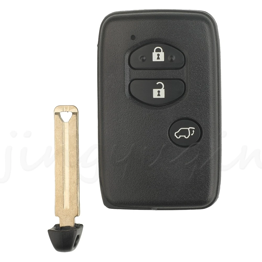 Jingyuqin Nuovo prodotto portachiavi modificato per Toyota 3/4 pulsanti (SUV) guscio chiave smart card nero