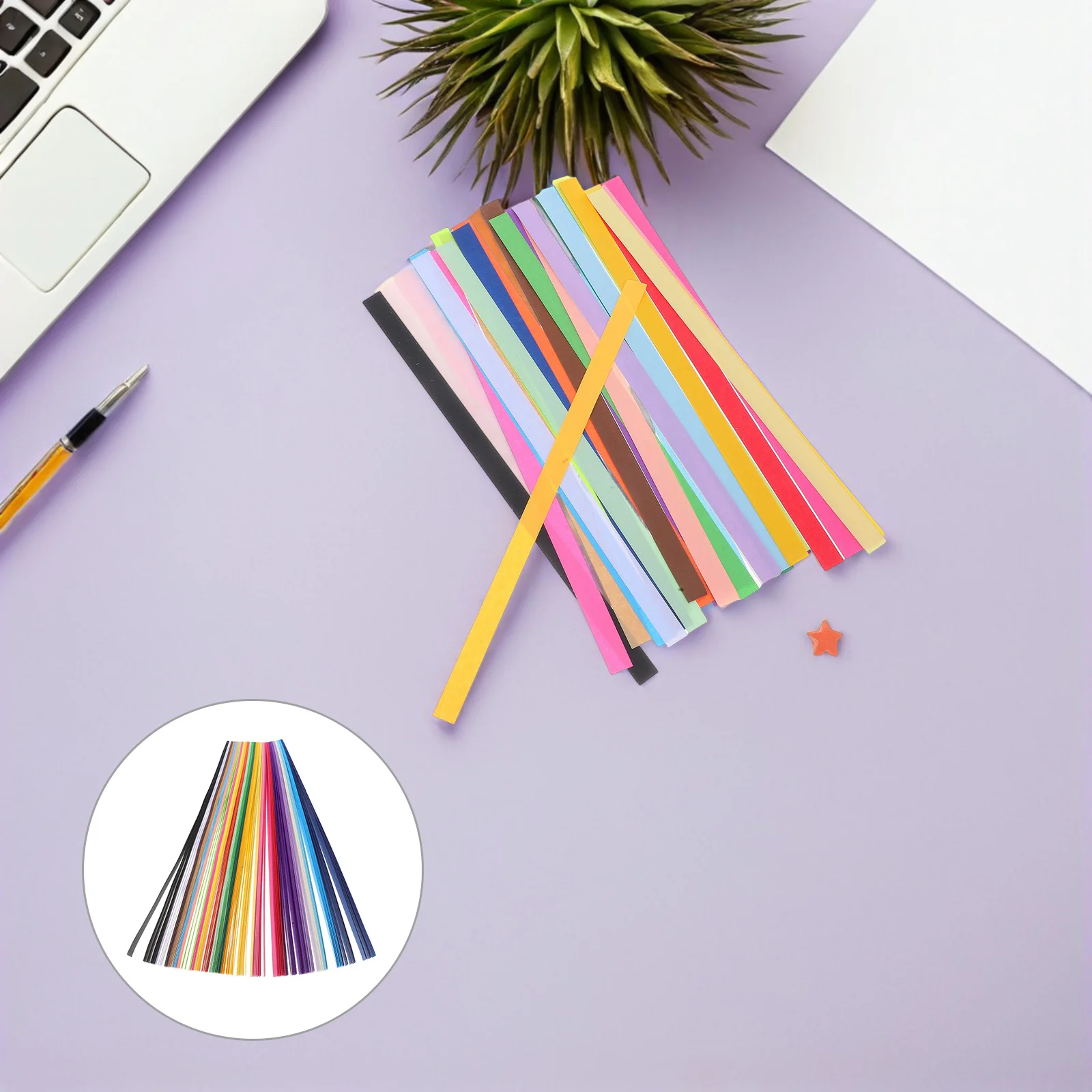 

1560Pcs Origami Star Paper Strips Double Sided Colored Craft Paper for DIY Home Decoration Photography Props Origami Stars