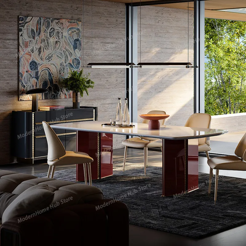 Luxury Reception Dining Table Designer Extending Modern Dining Table Space Saving Restaurant Mesas De Comedor Kitchen Furniture